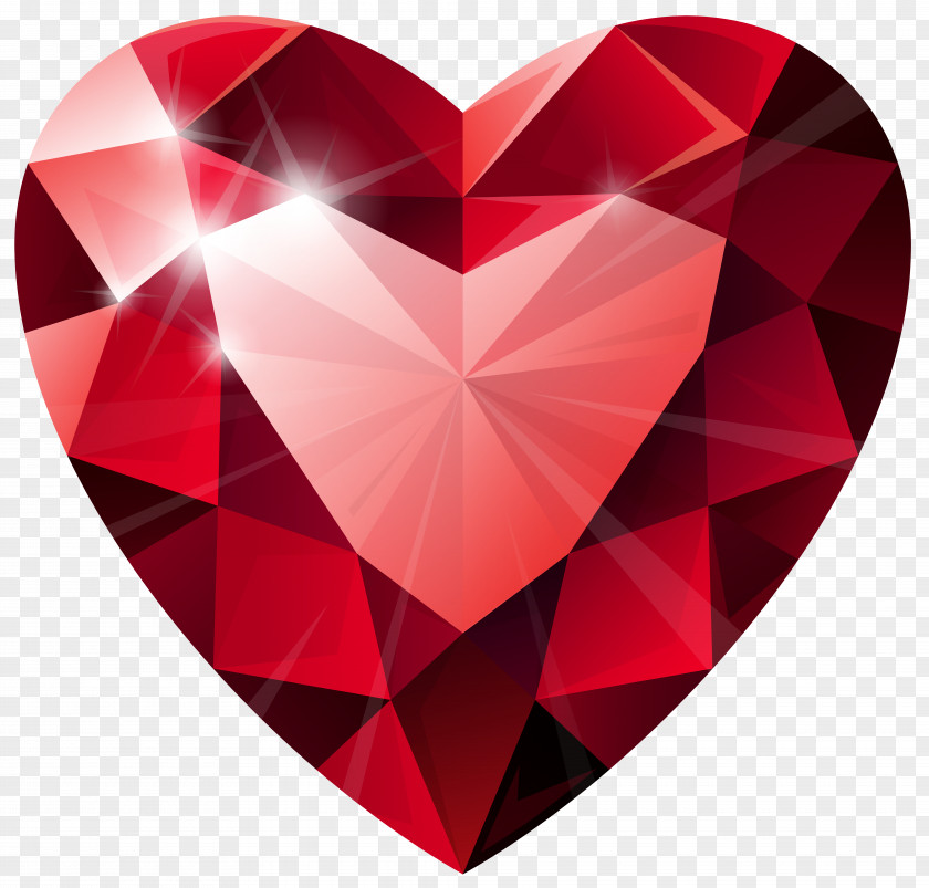 Diamond Red Diamonds Heart Clip Art PNG