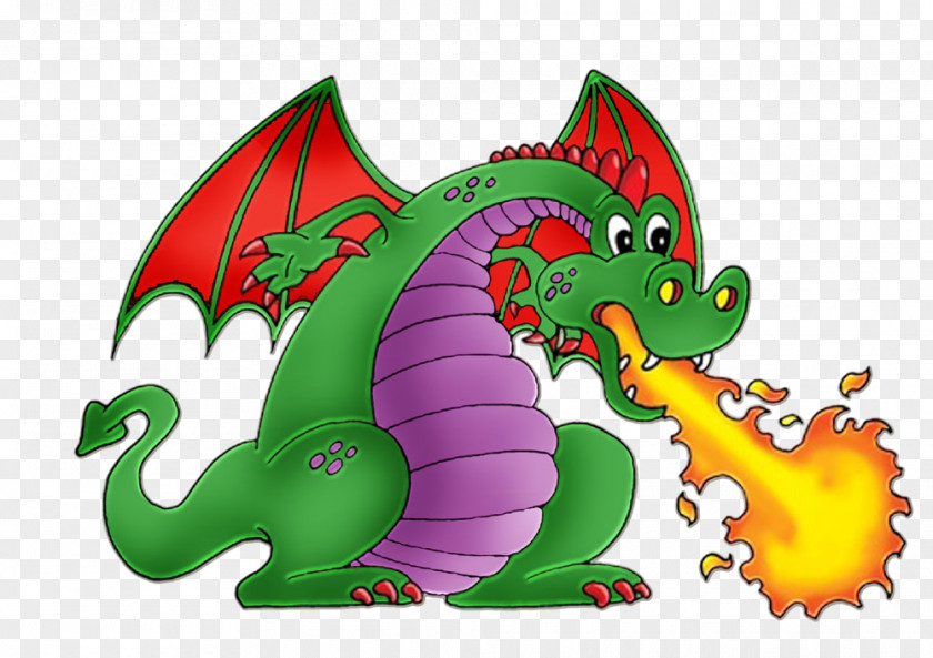 Dinosaur Spitfire Fire Breathing Dragon Cartoon Clip Art PNG