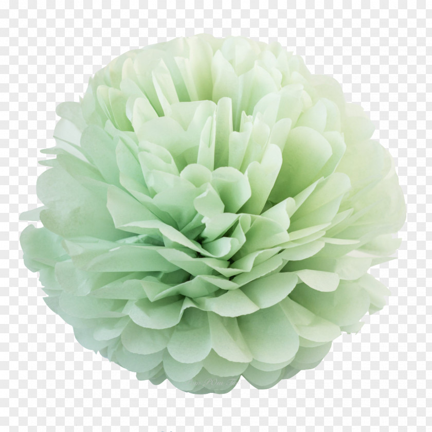Flower Paper Pom-pom Green Pastel PNG