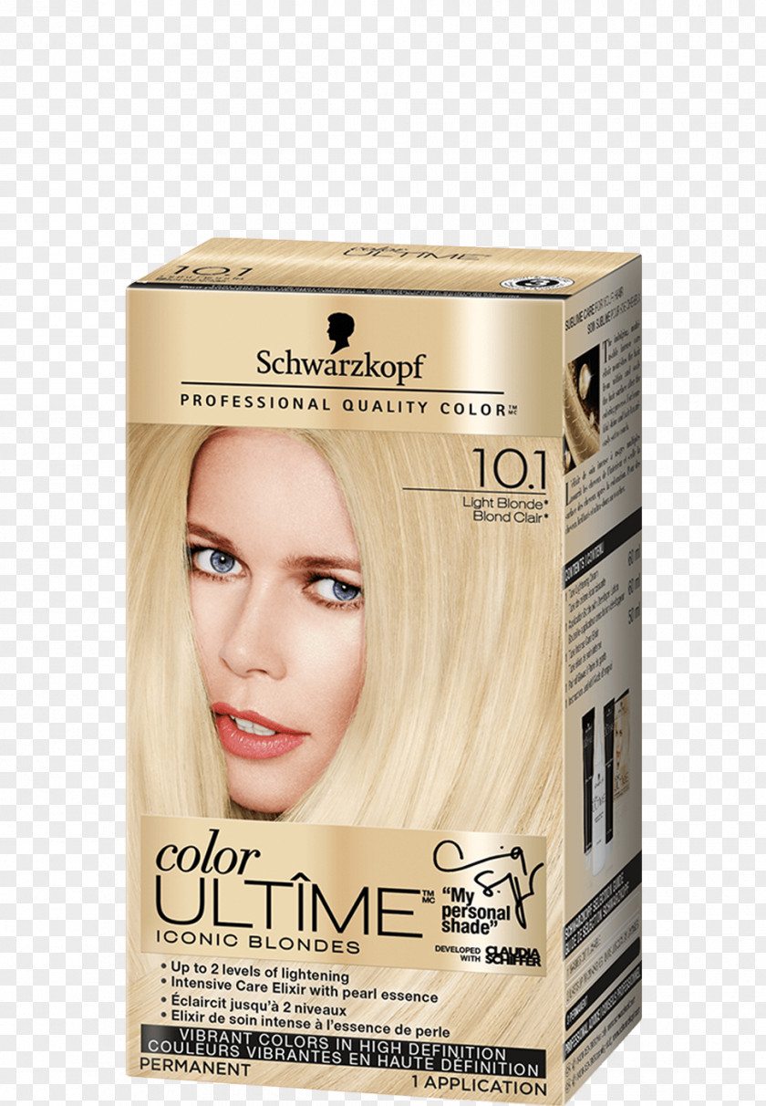 Hair Claudia Schiffer Schwarzkopf Color Ultime Permanent Cream Blond PNG