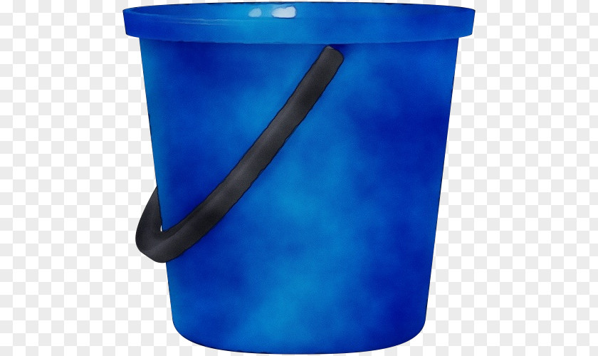 Bucket Recycling Bin Blue Cobalt Turquoise Waste Container Plastic PNG