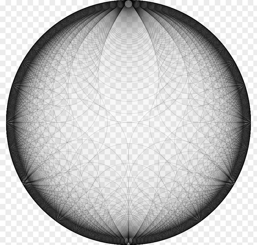 Circle Fractal Symmetry White Pattern PNG