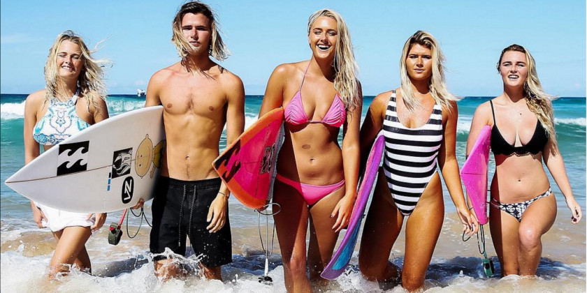 Surfing Australia Family Sister Sibling PNG