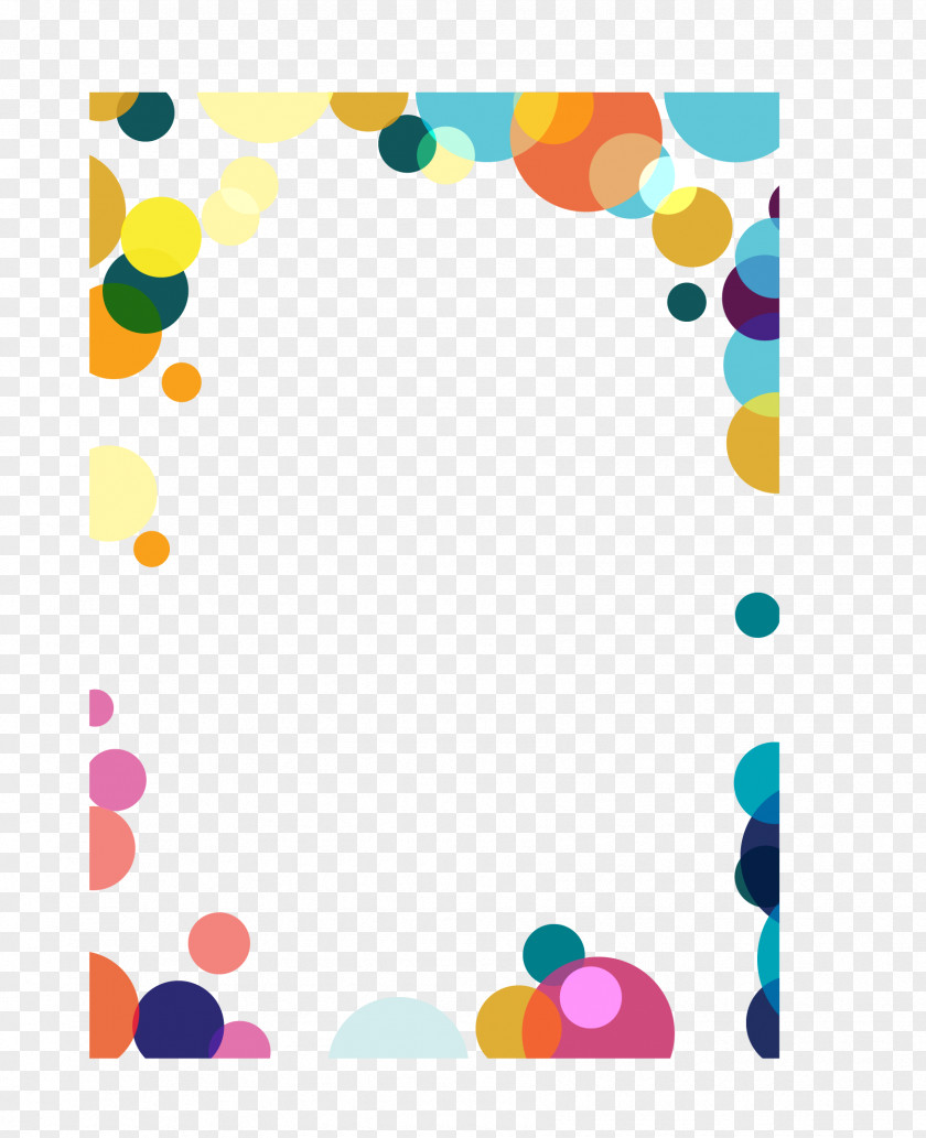 Vector Hand Colored Dots Border Point Clip Art PNG
