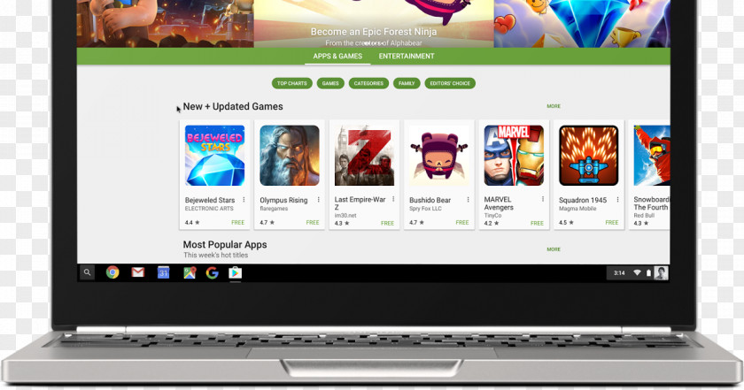 Android Chrome OS Google Play Mobile App Laptop PNG