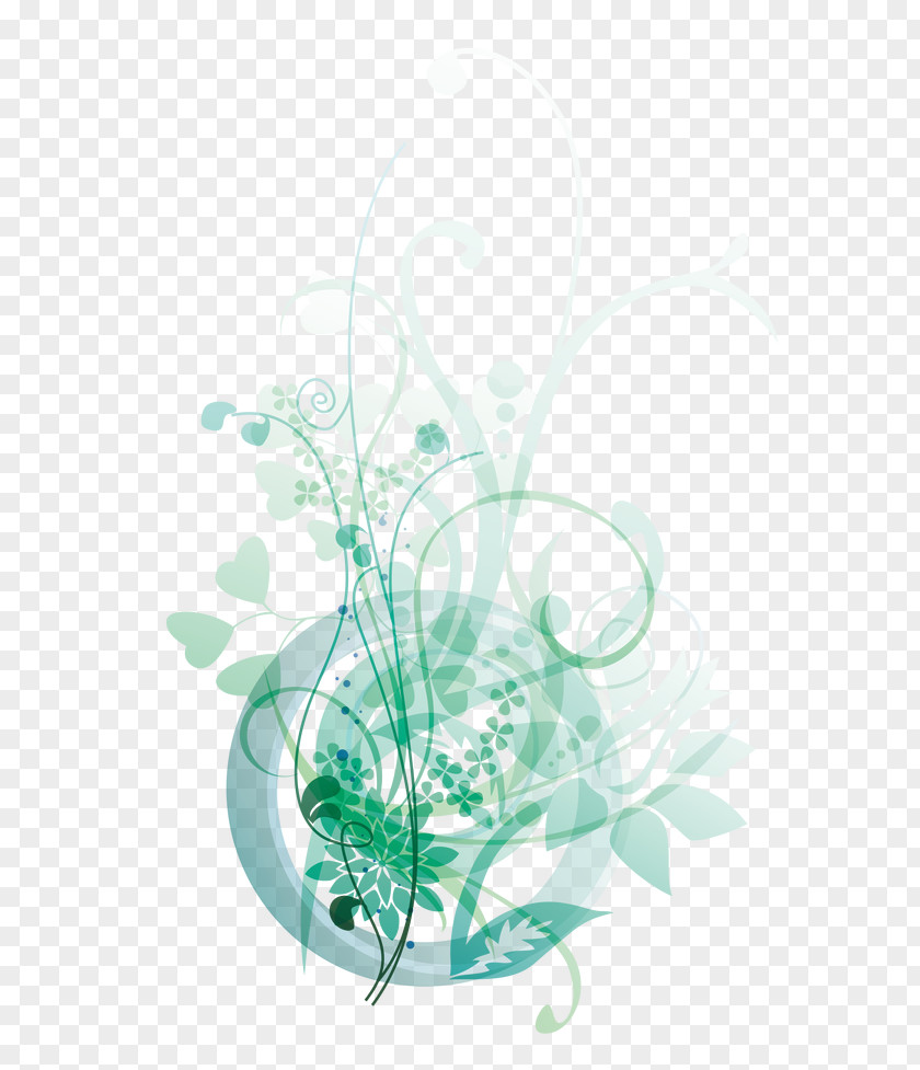 Floral Vine Pattern Vector Flora Green PNG