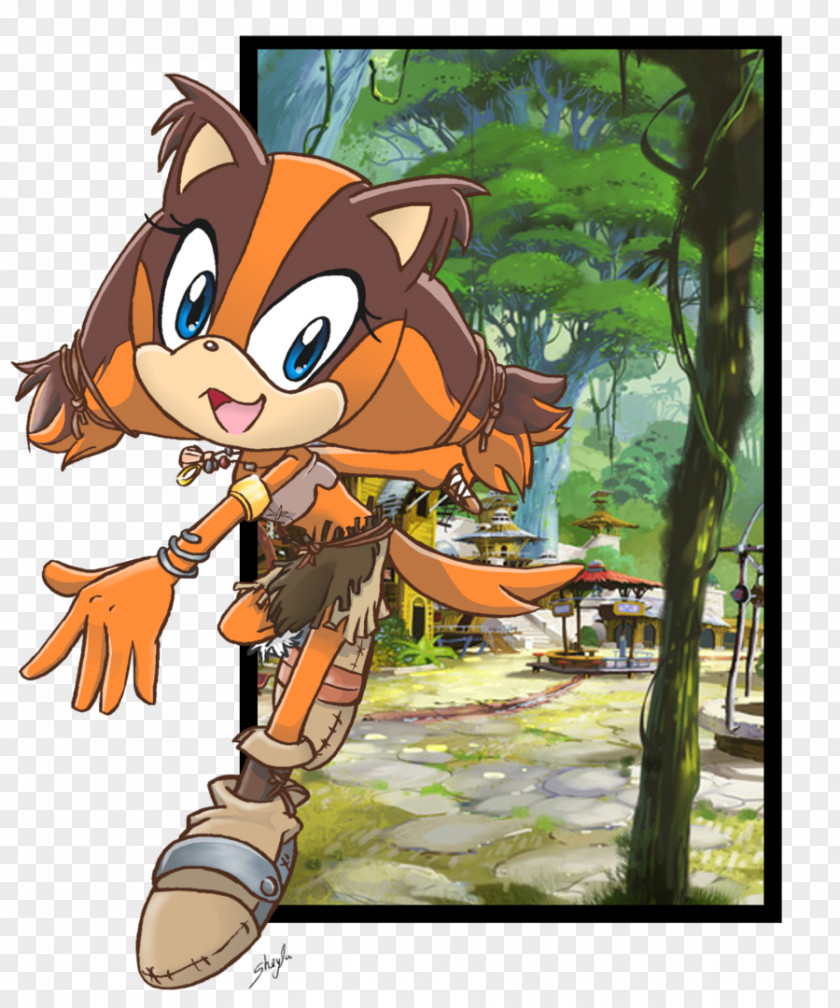 Sonic The Hedgehog Sticks Badger Fan Art Character PNG