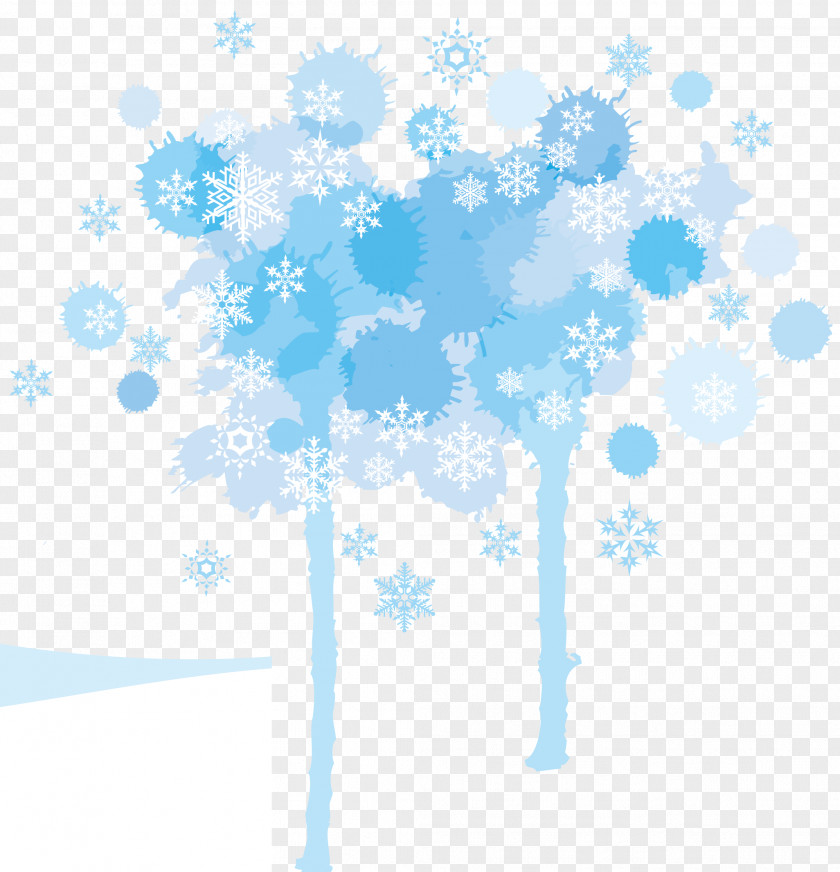Blue Hue Snowflakes Vector Snowflake Tints And Shades PNG