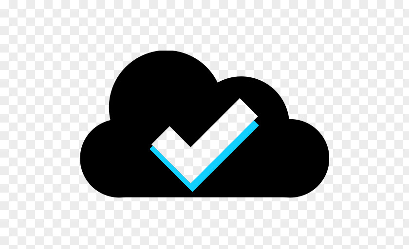 Cloud Secure Download Symbol Check Mark PNG