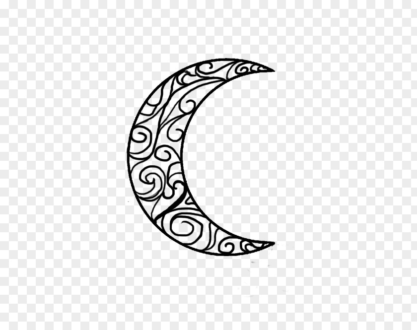 Crescent Moon Drawing Tattoo Clip Art PNG