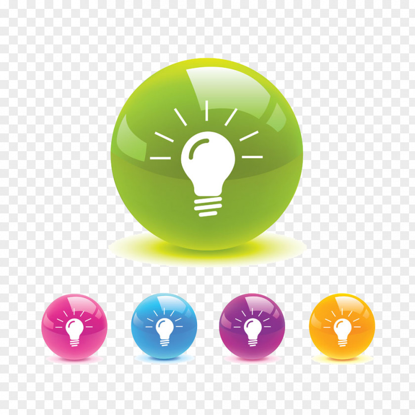 Crystal Bulb Button Image Icon PNG