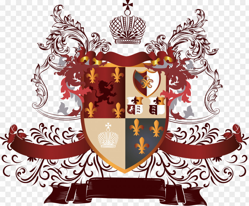 Retro Royal Shield Coat Of Arms Heraldry Escutcheon PNG