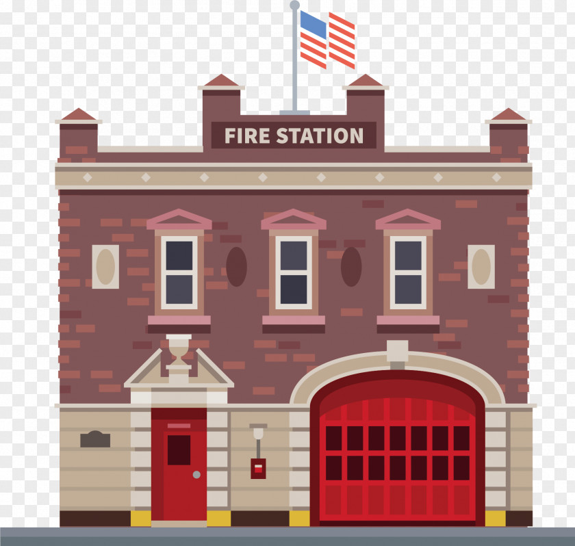 Buildings Vector Graphics Fire Station Firefighter Stock Illustration PNG