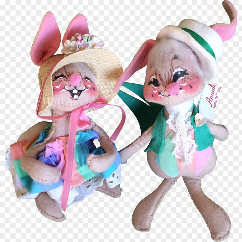 Doll Plush Easter Bunny Annalee Dolls Collectable PNG