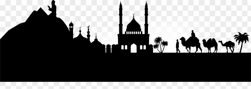 Eid UL Black Simplified Hill Church Arabian Peninsula Arabic Mosque Islam PNG