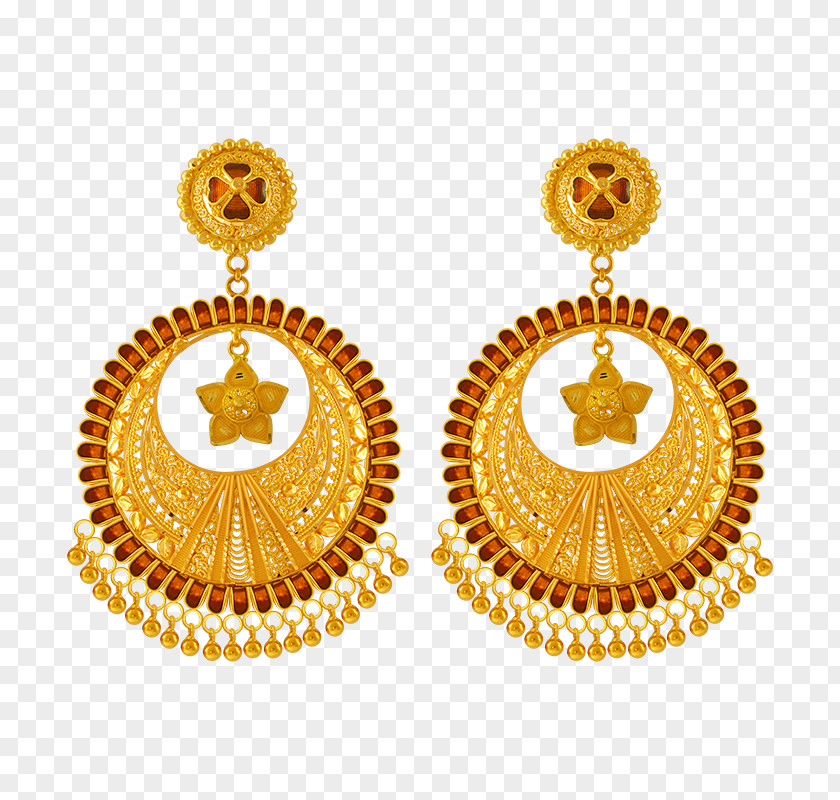 Jewellery Earring Gold P C Chandra Jewellers PNG