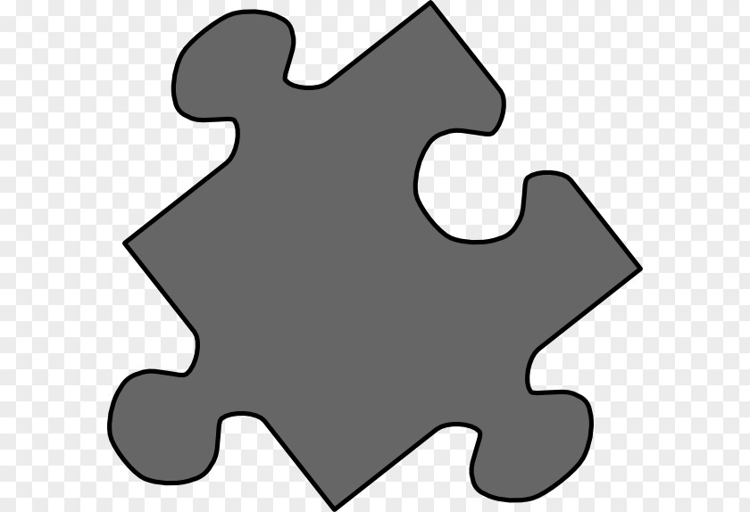 Jigsaw Grey Black And White Clip Art PNG