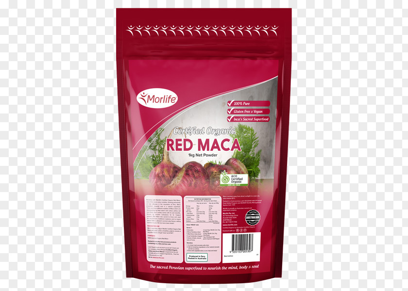 Peruvian Maca Organic Food Flavor Certification PNG