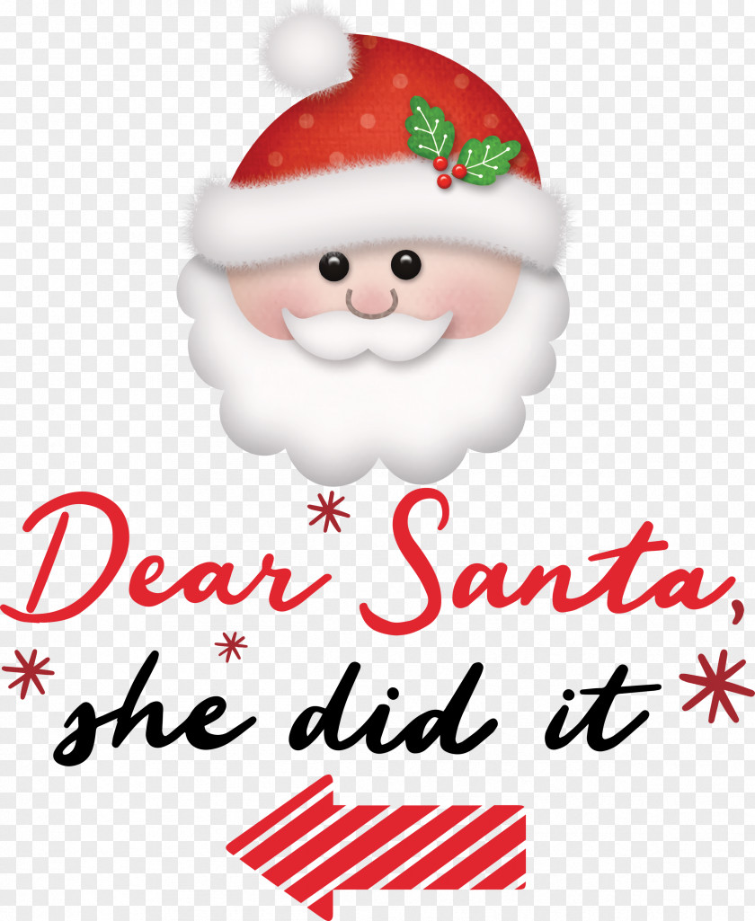 Dear Santa Claus Christmas PNG