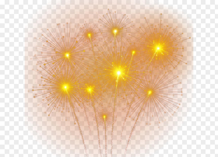 Fireworks Light Yellow Petal Computer Wallpaper PNG