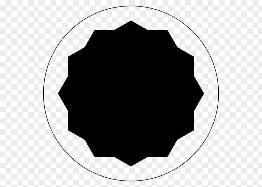 Hexagonal Screw Circle Angle Leaf Silhouette Pattern PNG