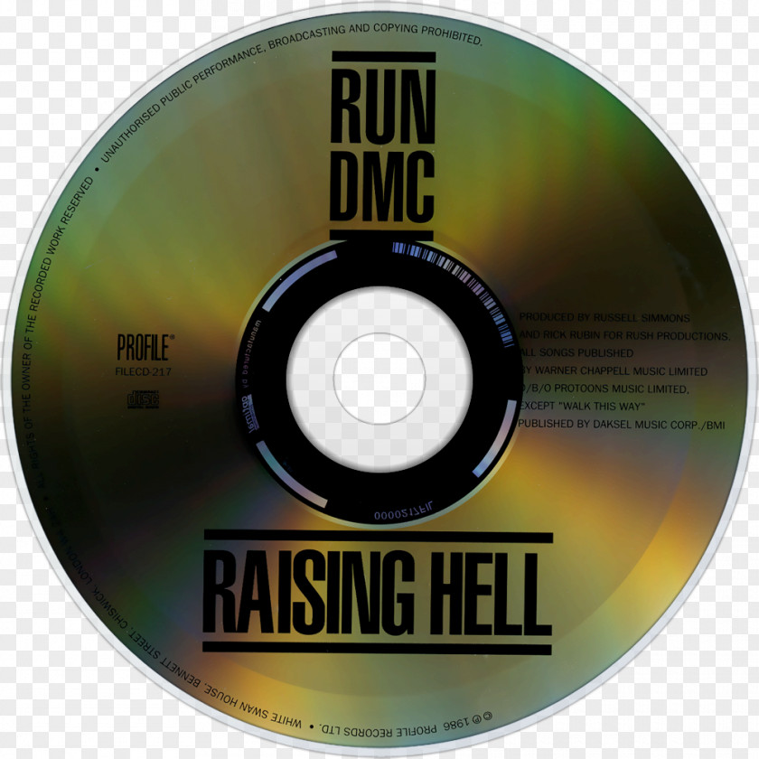 Run Dmc Raising Hell Compact Disc Run–D.M.C. Profile Records Run-D.M.C. PNG