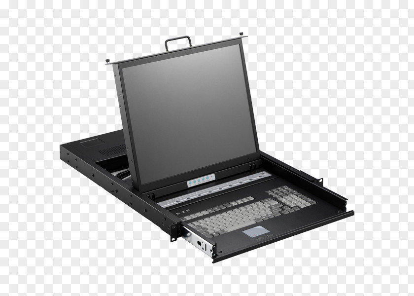 Laptop Computer Keyboard KVM Switches 19-inch Rack Rackmount PNG