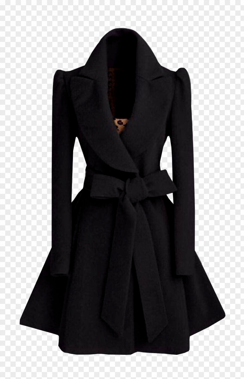 Long Coat Fashion Belt Clothing Lapel PNG
