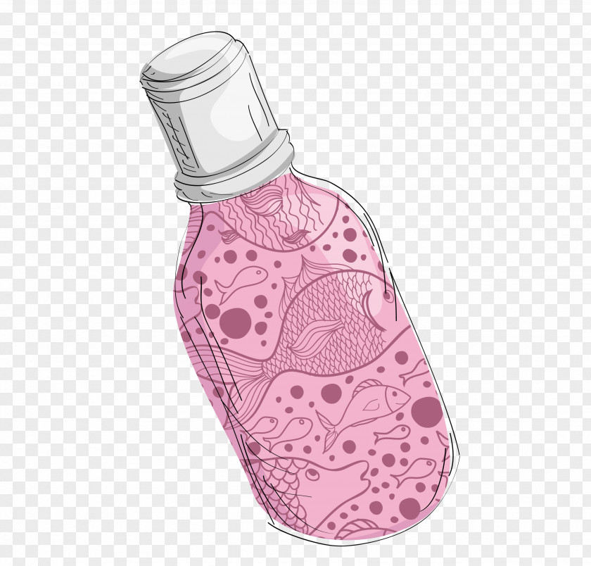 Purple Drift Bottle PNG