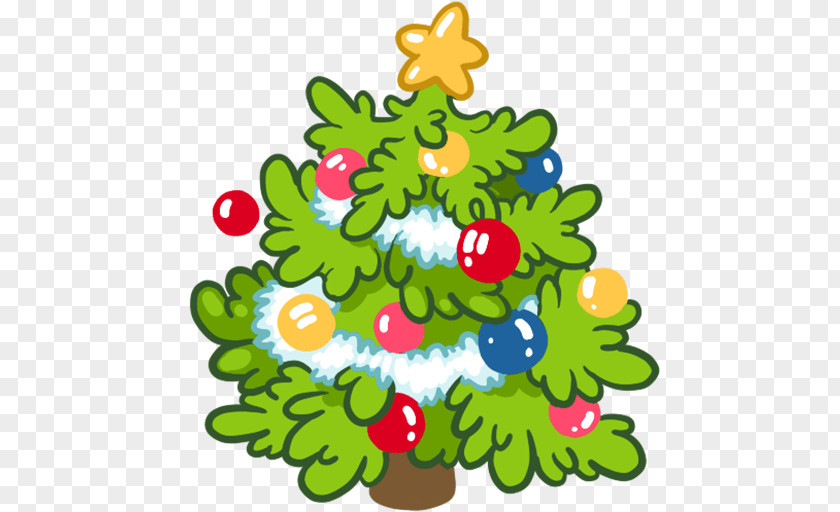Christmas Tree Sticker Telegram VKontakte Clip Art PNG