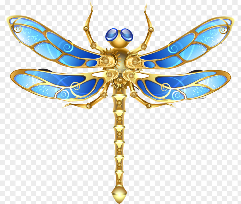 Color Dragonfly Butterfly Steampunk Coloring Bee PNG