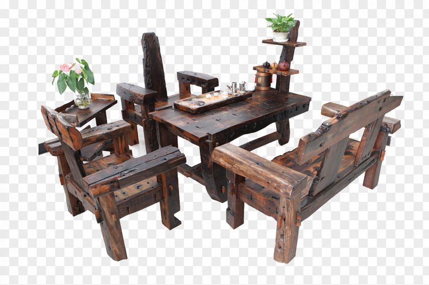 Retro Chairs Table Chair Stool Wood PNG