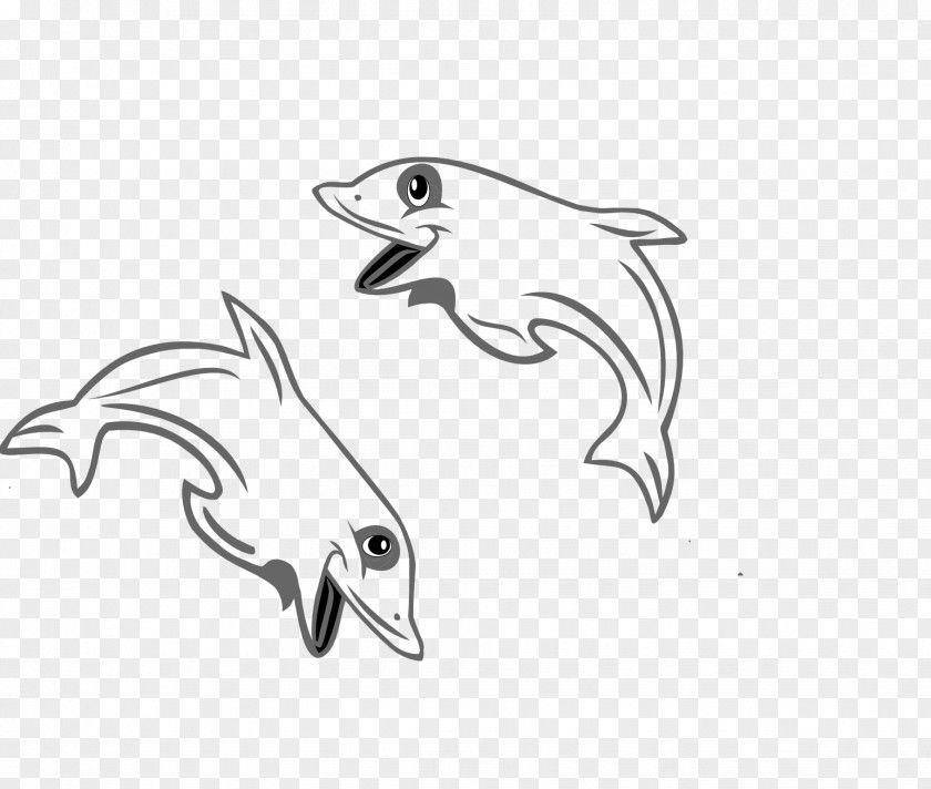 Dolphin Sketch Carnivores Line Art Mammal PNG