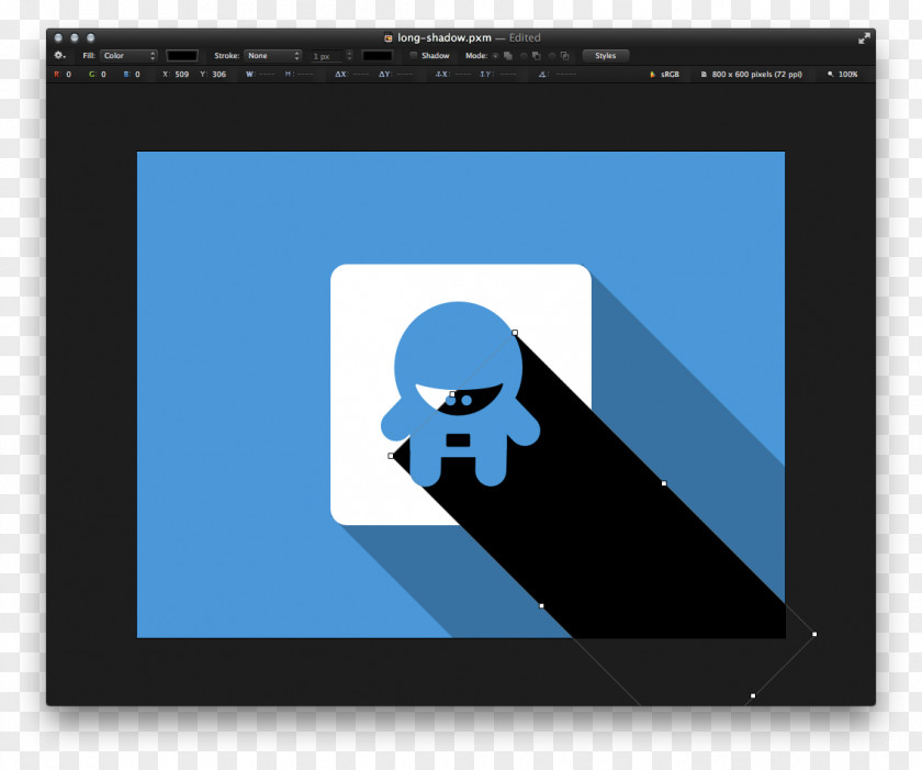 Shadow Effect Image Flat Design Logo PNG