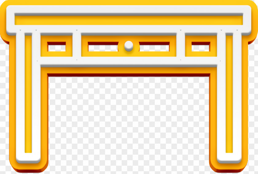 Desk Icon Table Linear Household Elements PNG