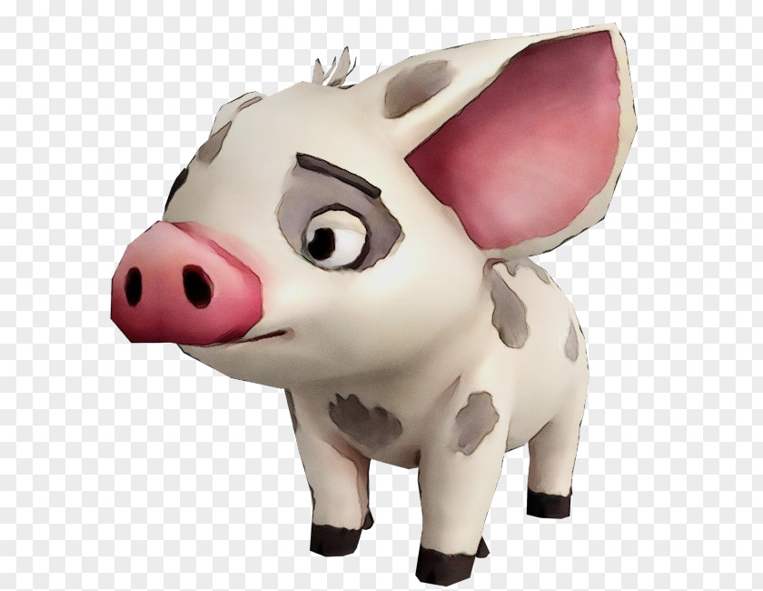 Domestic Pig Cattle Snout Figurine PNG