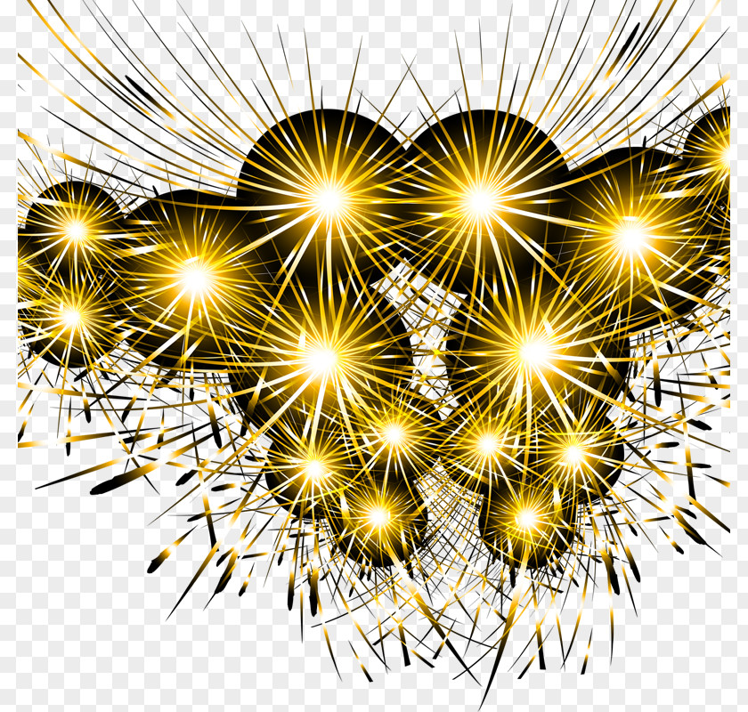 Fireworks Yellow PNG