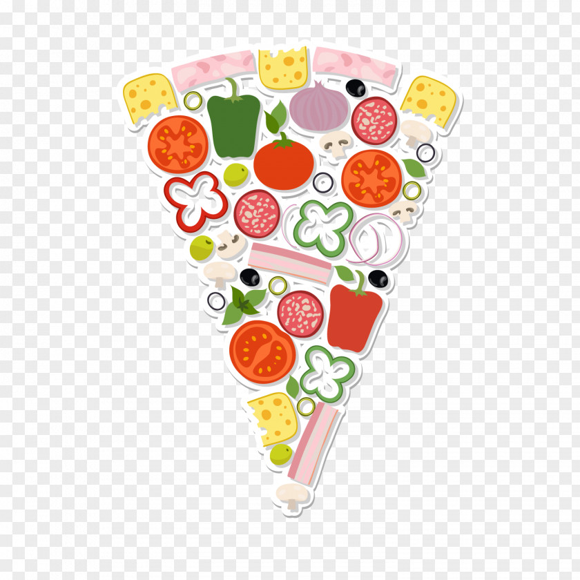 Full Of Vegetable Triangular Pizza Vector Fast Food Italian Cuisine Chile Con Queso PNG