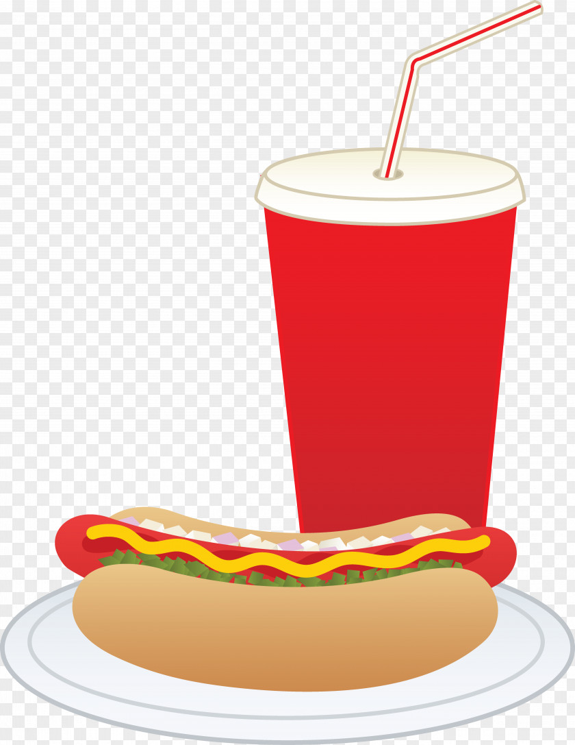Hot Dog Fizzy Drinks French Fries Fast Food Hamburger PNG