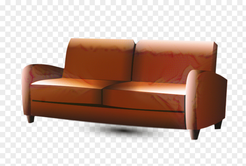 Sleeper Chair Caramel Color Wood Background PNG