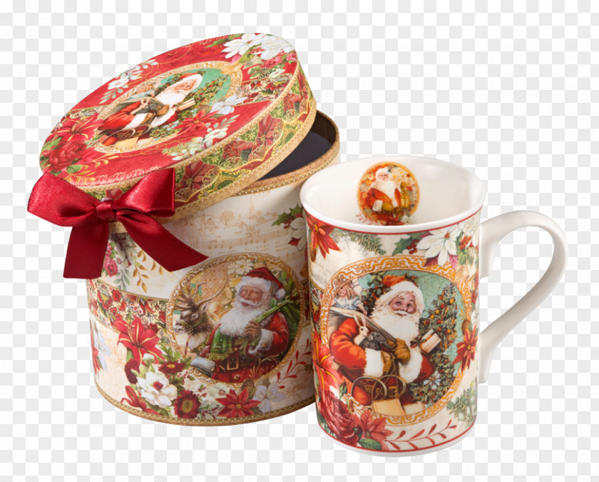 Tree Wood Mug Coffee Cup Santa Claus Porcelain PNG