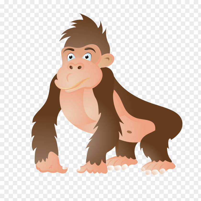 Big Ape Western Gorilla Orangutan Vector Graphics Clip Art PNG