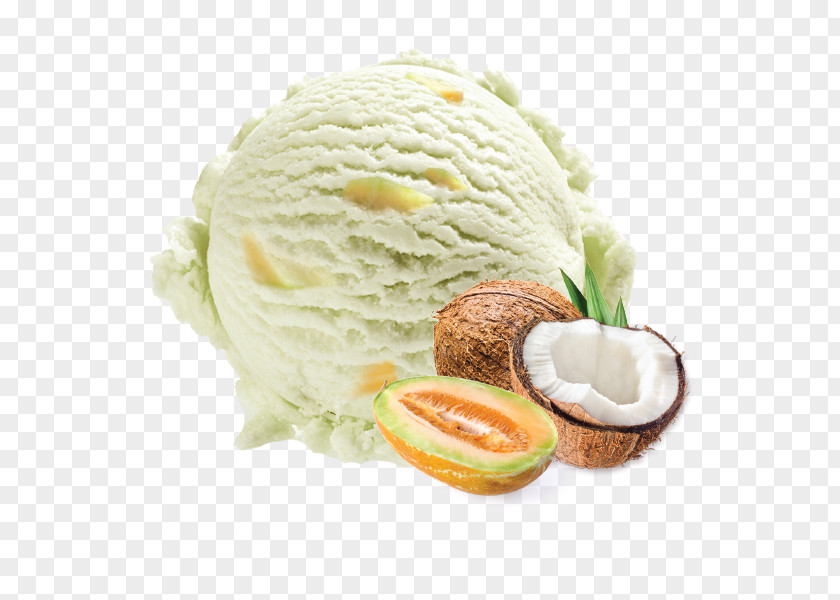 Coconut Ice Gelato Pistachio Cream Milk PNG