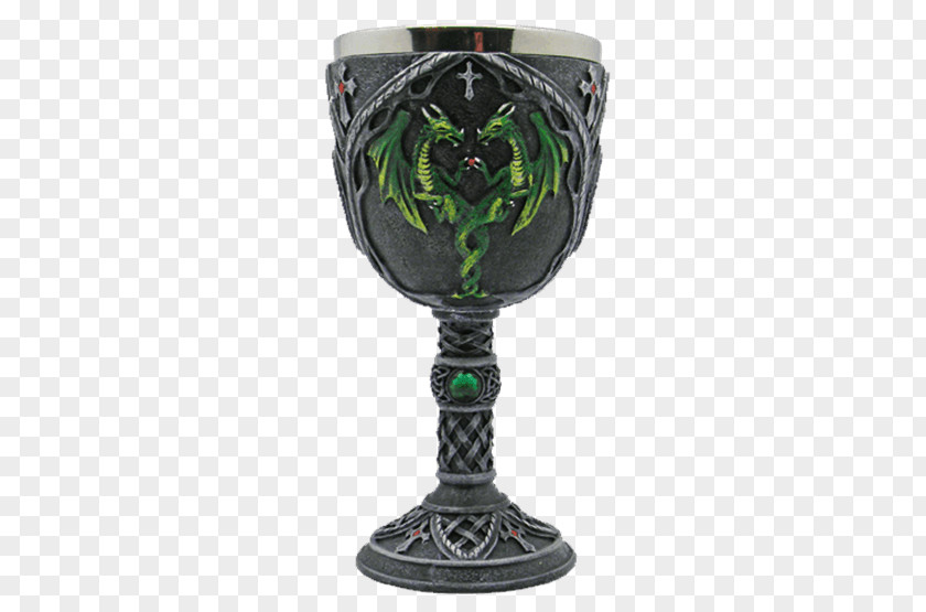 Dragon Wine Glass Chalice Wicca Ritual PNG