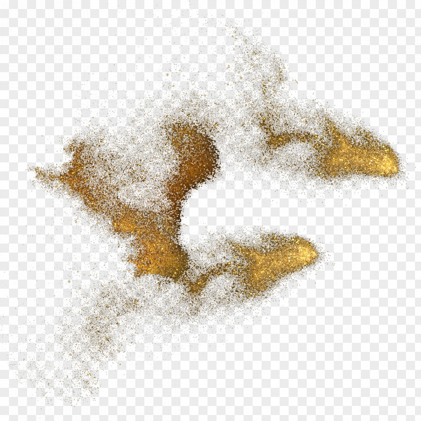 Gold Powder Explodes Brown Pattern PNG