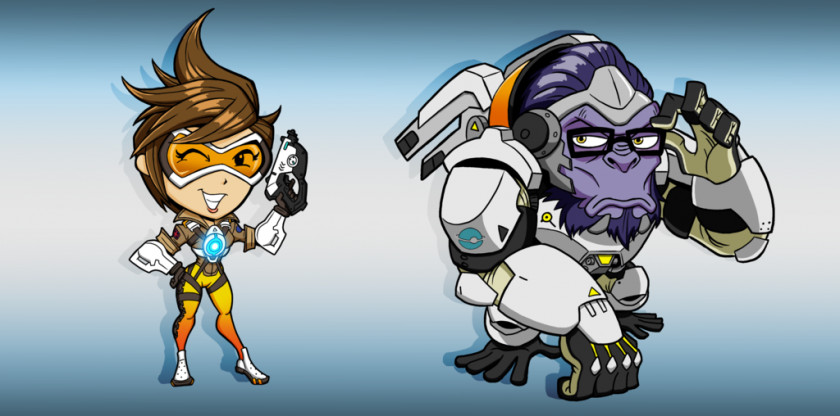 Overwatch Heroes Of The Storm T-shirt PlayStation 4 Winston PNG of the Winston, Tracers s clipart PNG