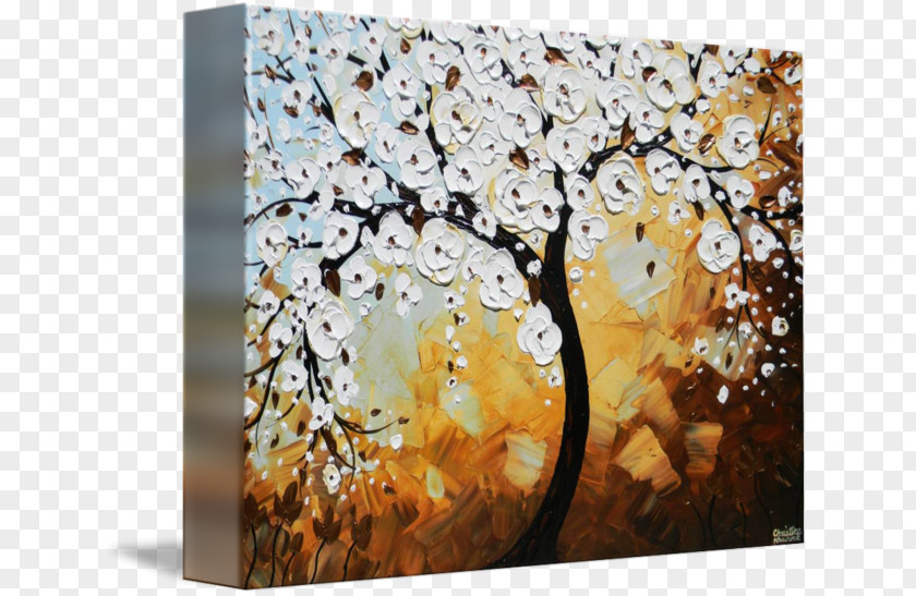 Painting Acrylic Paint Modern Art Gallery Wrap Canvas PNG