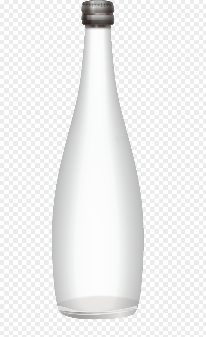 Vector Painted A Transparent Glass Bottle PNG
