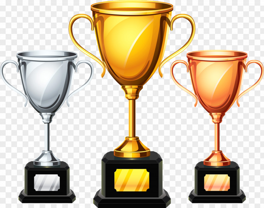 Golden Cup Trophy Award Clip Art PNG