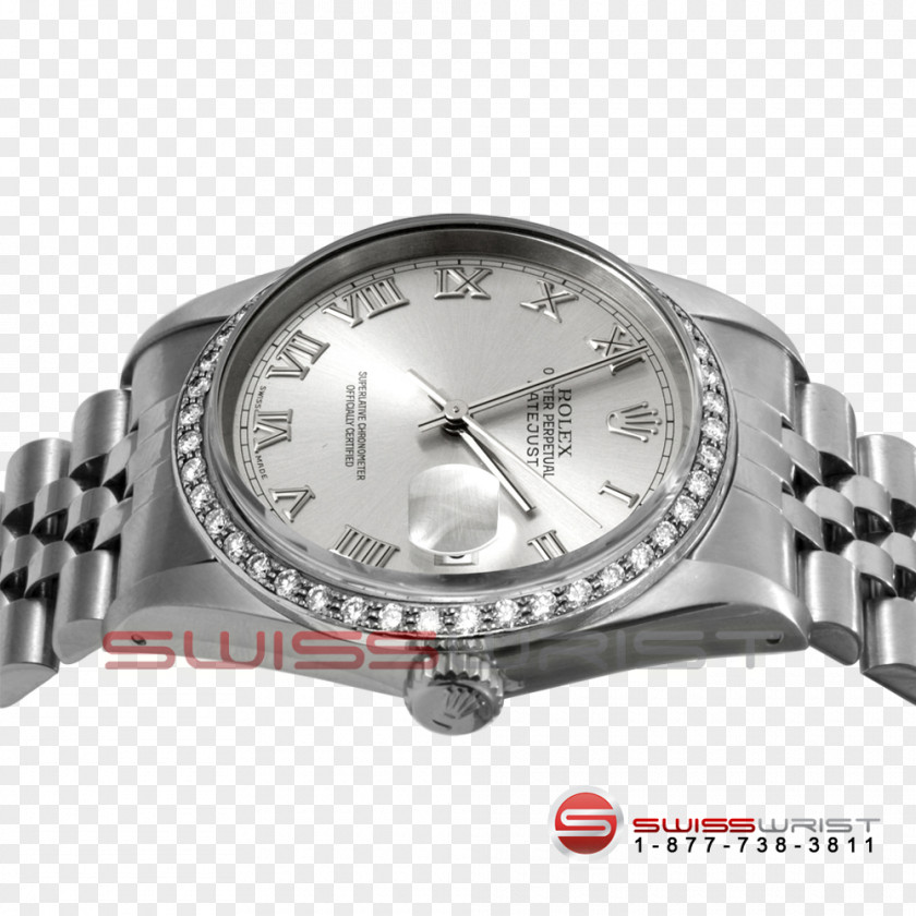 Metal Bezel Rolex Datejust Watch Strap 1970s PNG